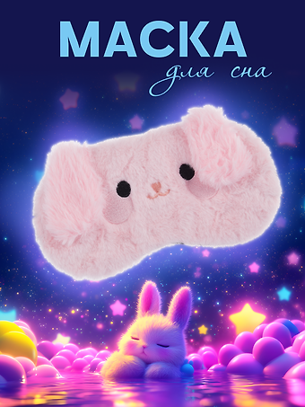 Маска для сна Кролик (иск.мех) (12-37395-22-23)