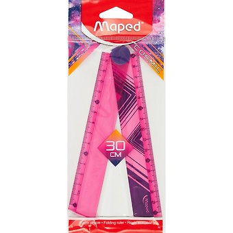 Линейка 30см складывающаяся Cosmic, инд.уп., подвес, MAPED