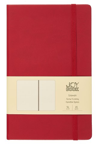 Книга для записей А5 96л кл. Joy Book. Пряное вино иск.кожа, тонир.блок, скругл.углы, ляссе, резинка, карман на задн.форзаце