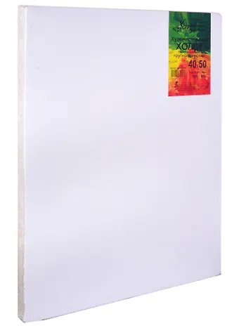 Холст на подрамнике 40*50 крупнозернистый, 40% лен 60% хлопок, ПР