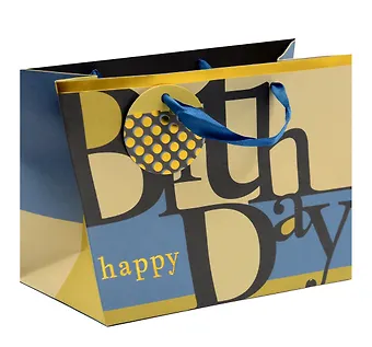Пакет А3 31*42*12 Happy BirthDay нейтр., бум.мат.ламинат