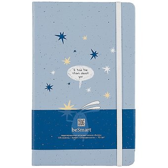 Книга для записей А5 64л лин. Bunny 7БЦ, резинка, ляссе, тонир.блок
