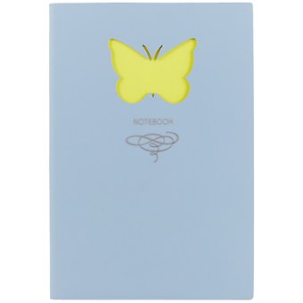 Книга для записей «Butterfly», голубая, 80 листов, А5