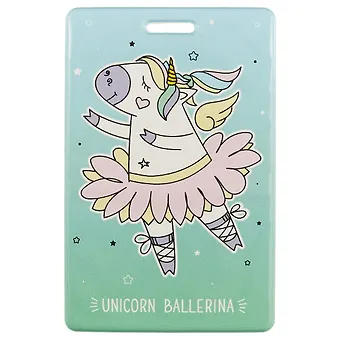 Чехол для карточек Unicorn ballerina зеленый градиент (ДК2018-141)