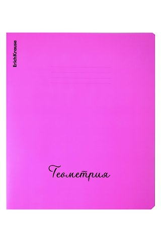 Тетрадь 48л кл. ТЕМА Neon. Геометрия  пласт.обл., ассорти, ErichKrause