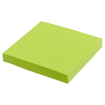Самоклеящиеся стикеры Post-it, неоново-жёлтые, 7,6 х 7,6 см