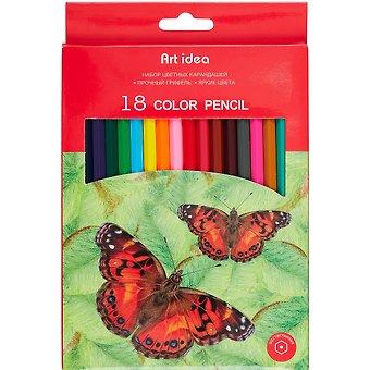 Карандаши цветные Art idea, 18 цветов