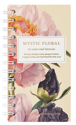 Записная книжка 94*174, 100 листов в клетку, Blossom. Peonies, на спирали