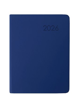Ежедневник датированный 2026 год, А6, 176 листов, Paragraph, синий, Soft Touch