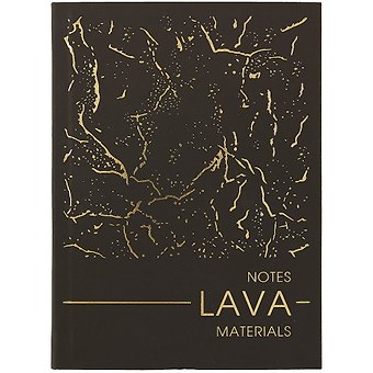 Записная книжка А6 80л тчк. "MATERIALS. LAVA" интегр.обл., ламинация soft touch, тиснение фольгой
