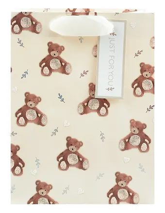 Пакет А4 32*26*12 Сute bear дет., бум.мат
