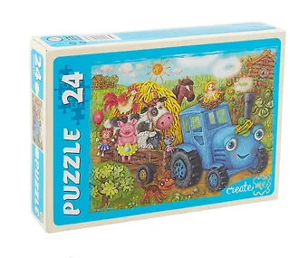 Пазл 24 элемента Веселый трактор №7 300х215 мм