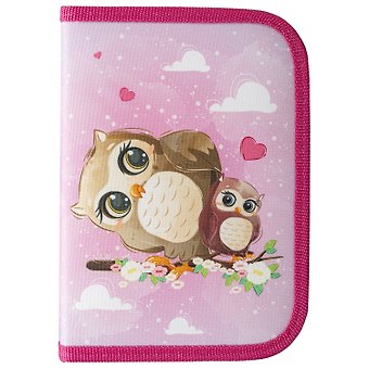 Пенал 1 отделение Cute owls 19*13 см, полиэстер