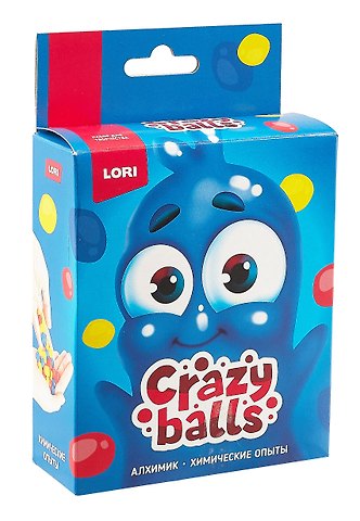 Химические опыты.Crazy Balls Жёлтый, синий и красный шарики