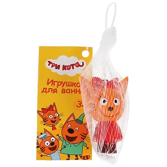Игрушка пластизоль для ванны «Капитошка» Три кота. Карамелька в сетке ST-FT1809