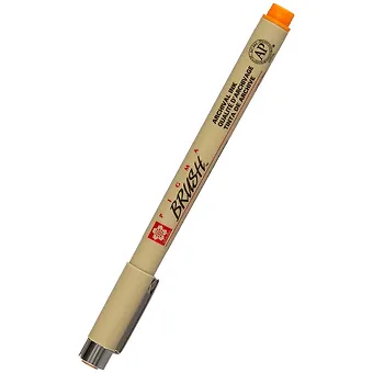 Ручка-кисточка капиллярная Pigma Brush Оранжевый, Sakura