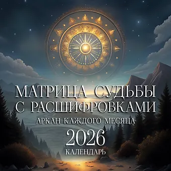 Календарь 2026г 300*300 Аркан Таро каждого месяца. Матрица судьбы с расшифровками настенный, на скрепке