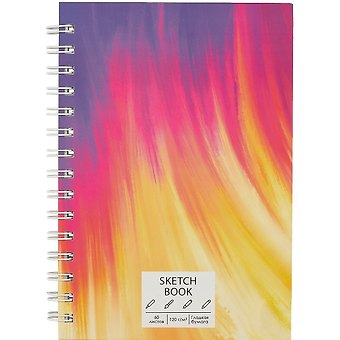 Скетчбук А5 60л SKETCHBOOK. Shine белый офсет, 120г/м2, софт.тач., евроспираль