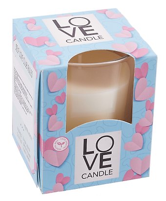 Свеча ароматическая в стакане Love candle Azul (120г) (коробка)