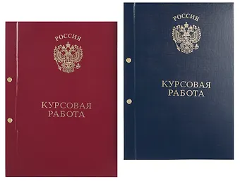 Обложка Курсовая работа ассорти, 2 отверстия, бумвинил