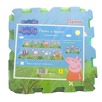 Игрушка, Развивающая игрушка, Peppa Pig Коврик - пазл Пеппа и друзья 8 сегментов