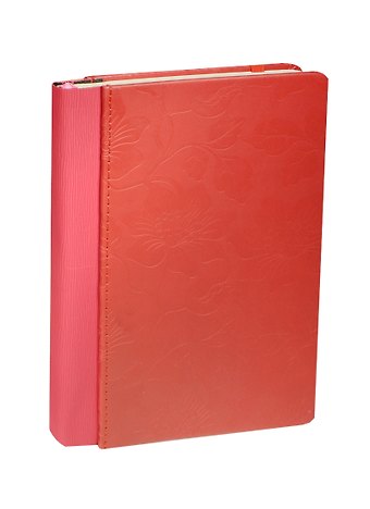 Книга для записей А5 96л Цветы на резинке, красная, Link Art