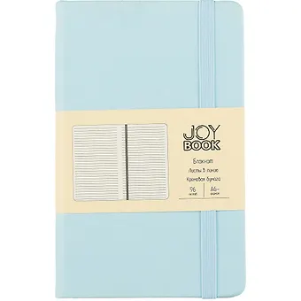 Записная книжка А6 96л лин. Joy Book. Весеннее небо иск.кожа, тв.переплет, ляссе, резинка, инд.уп.