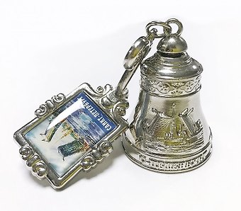 Колокольчик на холодильник Мост темное серебро [ВЕ1-10004]