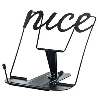 Подставка для книг/учебников ЧЁРНЫЙ черная, металл., фигурная вырубка