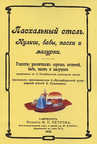 Александр Иванович Румянцев Пасхальный стол. Куличи, бабы, пасхи и мазурки
