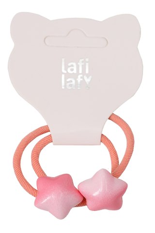 Набор резиночек Звездочки розовые (2шт) (пластик) (12-2025093-9) (Lafilaf)