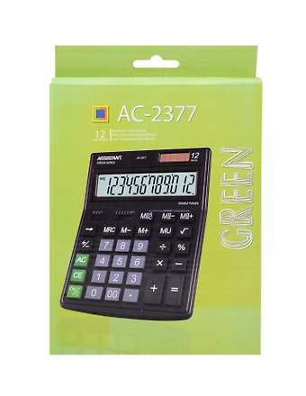 Калькулятор, ASSISTANT, AC-2377, настольный, в коробке