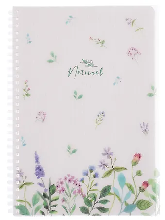 Тетрадь B5 80 листов, клетка, Natural flowers