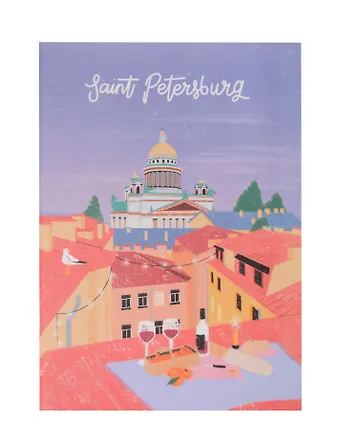 Записная книжка А6 СПб Марка. Saint Petersburg, крыши.new