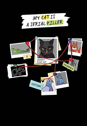 Книга для записей А5 72л My Cat Is a Serial Killer