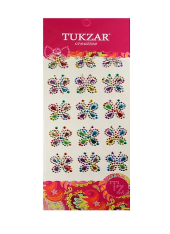 Наклейки-стразы акриловые Бабочки (10х24 см) (TZ 15253) (15 шт) (Tukzar creative) (3+)