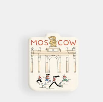 Стикер объемный Москва ВДНХ и бегуны. (1192474)