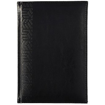 Ежедневник недат. А5 160л Сариф эконом черный, кожзам, тв.переплет, обл.поролон, офсет, ляссе