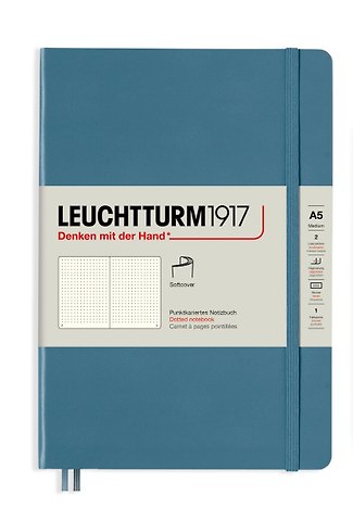 Книга для записей A5, 61 лист в точку Classic, мягкая обложка, синий камень, Leuchtturm1917