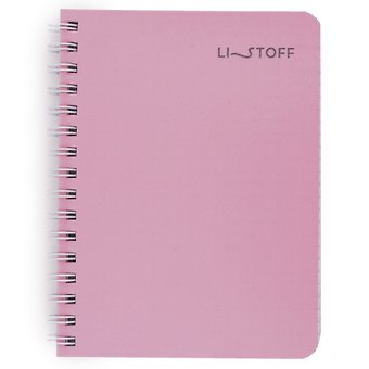 Записная книжка А6 80л кл. Mauve пласт.обл., спираль