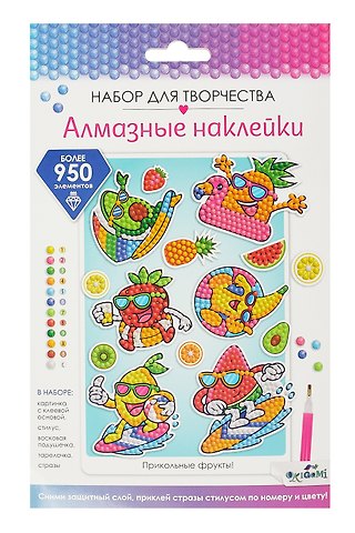 Алмазные наклейки Прикольные фрукты
