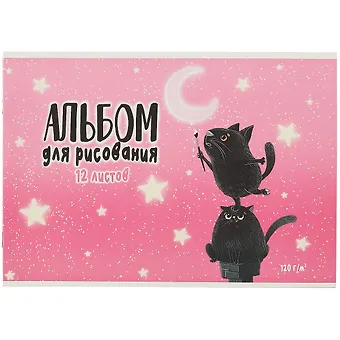 Альбом для рисования Феникс+, Ночное приключение, А4, 12 листов
