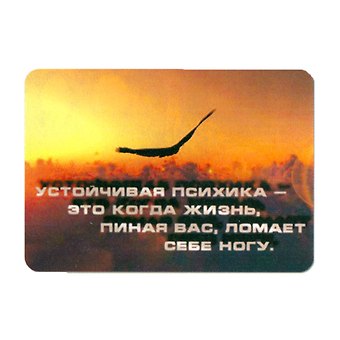 Сувенир МАГНИТИК Магнит 9,5*6,5см Афоризмы:Устойчивая психика - это когда жизнь...