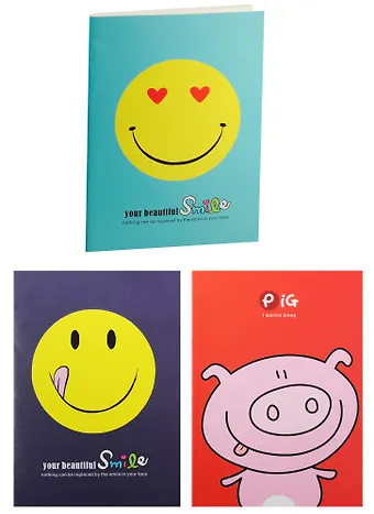 Записная книжка A6 30л лин. Smile, на скобе, Asac