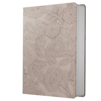 Записная книжка А6+ 80л кл. "Jade. Персиковый" 7БЦ, иск.кожа с текстурой, офсет 80г/м2, ляссе, инд.уп.