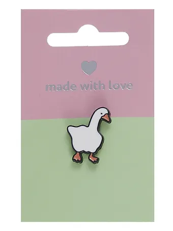 Значок Гусь (металл)