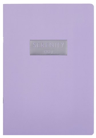 Тетрадь А4 48л кл. "Serenity day" скрепка, мел.картон, выб.лак, печ.пантон, ламинация soft touch, тиснение фольгой