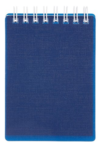 Блокнот А7 80л кл. CANVAS синий, пласт.обл, спираль
