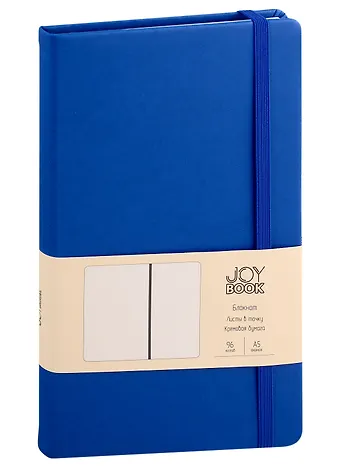 Книга для записей А5 96л тчк. Joy Book. Синее озеро иск.кожа, тонир.блок, скругл.углы, ляссе, резинка, карман на задн.форзаце