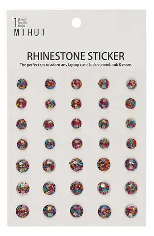 Стразы самоклеящиеся ассорти цветные